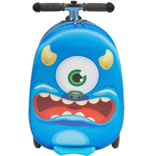 20 Inch Ride-on Luggage 20 L Capacity Kids Scooter Suitcase with Flash PU Wheels for Kids