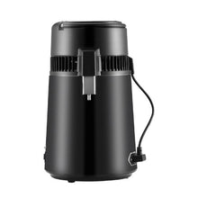 4L Water Distiller 1.05 Gallon Pure Water Purifier for Home 750W Stainless Steel Interior Countertop Distilled Water Maker -( Black)