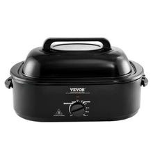 24QT Electric Roaster Oven 28lb Capacity Self-Basting Lid Defrost & Warm (Black)