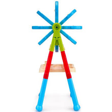 2-in-1 Kids Art Easel Double-Sided Magnetic Whiteboard Chalkboard Rotating