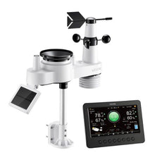7-in-1 Wi-Fi Weather Station 7-Inch TFT Display Solar Sensor Rain Gauge Wind Speed Temperature & Humidity