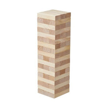 Tumbling Timber Toy, 54-Piece Wooden Stacking Game with Carry Bag & Scoreboard, Indoor/Outdoor Fun