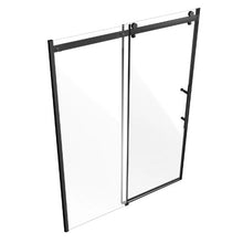 Frameless Shower Door 58-59 W x 75 H in Sliding Glass Matte Black Hardware