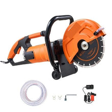 9-Inch Electric Concrete Saw 1800W 3.5-Inch Cutting Depth Wet/Dry Saw with Pump & Blade