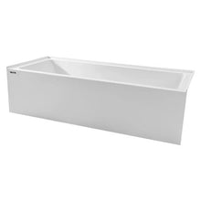 71.9" x 32" Contemporary Alcove Acrylic Bathtub Soaking Tub with Right Hand Drain Overflow Hole Integral Flange (White)