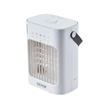 Portable Evaporative Air Cooler 4-in-1 Mini Air Conditione 3-Speed 700ml Water Tank 7H Timer 7-Color Light Desk AC Fan