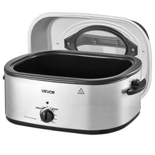 22QT Electric Roaster Oven 1450W Viewing Lid Defrost & Warm Functions Removable Pan & Rack