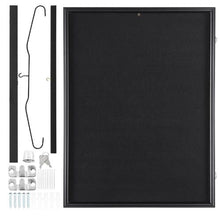 Sports Jersey Display Case 24 x 32 In Lockable Shadow Box with UV Protection PC Panel (Black)