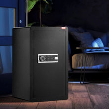 Single Door 4.0 Cu. Ft. Digital Safe Box with Fingerprint & Key Lock, Fireproof Bag, LED Interior Light, Shelves & Key Rack – Black