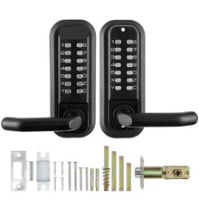 Mechanical Keyless Gate Door Lock, 14-Digit Keypad, Double-Sided