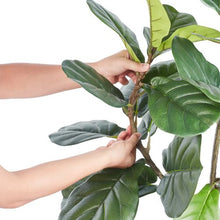 6 ft Artificial Fiddle Leaf Fig Tree Secure PE Materia Anti-Tip Tilt Protection for Home Office Outdoor&Indoor