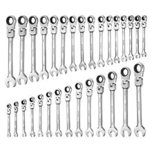 30-Piece Flex-Head Ratcheting Wrench Set SAE & Metric 72-Tooth Cr-V Steel