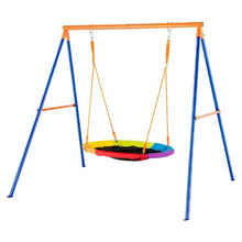Backyard Swing Set – 440 lbs Capacity 40" Saucer Seat Heavy-Duty A-Frame Easy Assembly