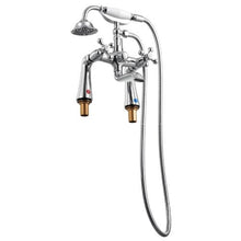 Clawfoot Tub Faucet Deck-Mount Bathtub Filler with Handheld Shower Chrome 360° Spout & 59" Hose