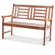 48-Inch Wood Outdoor Bench 700 lbs Capacity with Backrest and Armrests – Ideal for Garden Park Patio Yard Front Porch