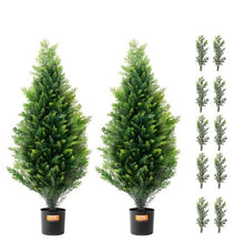 36 Inch Topiary Tree Faux Plant UV Decor Indoor and Outdoor Artificial Cedar SM-BS-90 (Pack of 3)