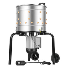 Chicken Plucker Machine – 15.7" Drum 550W 275RPM 114 Soft Fingers Stainless Steel Feather Remover with Transport Wheels