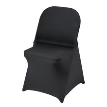 100-Pack Stretch Spandex Folding Chair Covers Universal Fit Washable (Black)