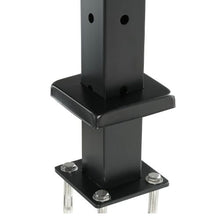 42" Stainless Steel Corner Cable Rail Post with Brackets (Black)