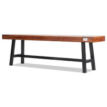 63-Inch Wood Garden Bench with Metal Legs 500 lbs Capacity – Perfect for Outdoors Garden Park Patio Yard and Front Porch