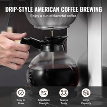 12-Cup Commercial Drip Coffee Maker with 3 Glass Carafes & Warmer Plates – Stainless Steel Brewer for Restaurant Office & Cafe