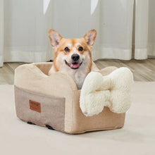 8lbs Dog Booster Car Seat Pet Car Seat Small Dog up to Gray for Car JBS-PCS-005-LIGHT BROWN