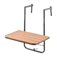 25x24 Inch Folding Balcony Railing Table – Outdoor Bar Table, 4-Level Adjustable Fits 1" to 8.27" Railings