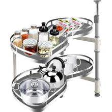 36 Inch  2 Tier Swing Tray Blind Kitchen Cabinet for Right Handed Open Blind Corner Cabinet LT36-2