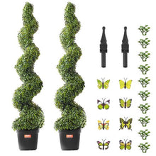 60 Inch  Artificial Boxwood Topiary Tree  for Home Decor Indoor/Outdoor (2 Pieces)