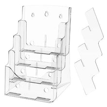 Acrylic Brochure Holder 4-Tier 8.5x11 Display Stand