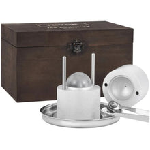 Ice Ball Press Kit, 2.4-Inch Aluminum Ice Maker with Mold Mat Tongs Drip Tray & Glass