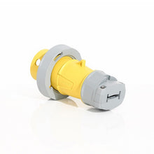 Leviton 30 Amp 125V LEV Series IEC Pin & Sleeve Plug Yellow 330P4WLEV
