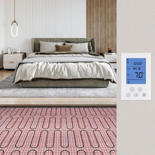 20 Sq.ft Electric Floor Heating Mat with Digital Thermostat & Installation Monitor