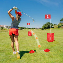 3-Hole Backyard Golf Chipping Game, Portable Outdoor Golf Game for Adults and Kids
