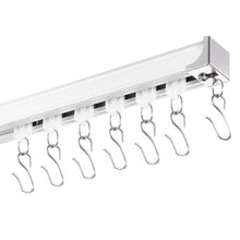 8.9 FT/2.7M Ceiling Curtain Track Sliding Track with Hooks Ceiling/Wall Mount (White)