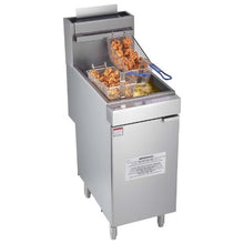 Commercial Natural Gas Deep Fryer 90,000 BTU 40 LBS 3-Burner Dual Baskets Stainless Steel