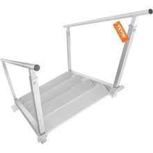 4-Step Dock Ladder Adjustable 30''-38'' Height 500 lbs Capacity Aluminum Dual Handrails