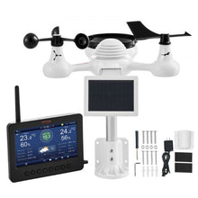 7-in-1 Wireless Weather Station 7-Inch Wi-Fi Display Solar-Powered Sensor Temperature Humidity Wind & Rain Monitoring