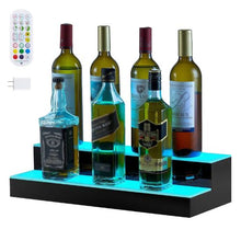 20 Inch LED Lighted Liquor Bottle Display with 2 Tiers Remote & App Control