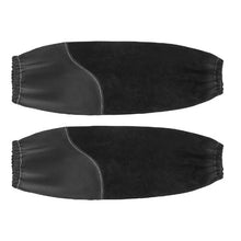 Heavy Duty Welding Protection Sleeves – Flame Resistant Cowhide Leather & FR Cotton Arm Guards with Elastic Cuffs