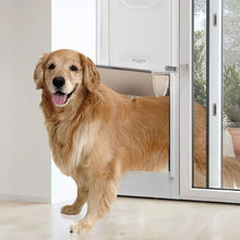 13 5/8" x 23 5/8" Dog Door for Sliding Glass Door for Sliding Doors with Hinge Structure Flap for Large-Sized Dogs