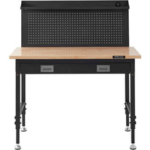 48 x 24-Inch Adjustable Workbench 2000 LBS Capacity 28-39.5-Inch Height Oak Top 30 Hooks