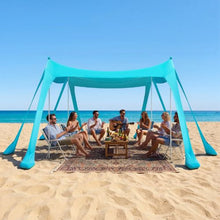10 x 10 ft  Beach Tent Sun Shelter UPF50+ Sun Protection and Easy Pop Up Beach Canopy with Sandbags for Family Camping (Green)