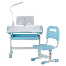Kids Adjustable Study Desk & Chair Set with Lamp (Blue)