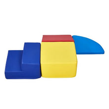 Climbing Toys, 4-Piece Foam Set for Toddlers, PU Leather Indoor Playset for Crawling & Sliding for Kids