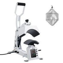 Hat Heat Press 8.5 × 4" Heating Plate with Cap Stretcher Temp & Time Control HTV & Sublimation (White)