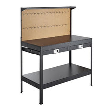 47.2-Inch Hardwood Workbench 242.5 LBS Capacity Pegboard 4 AC Outlets 2 USB Ports & Drawer