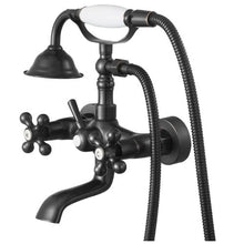 Clawfoot Tub Faucet Wall-Mount Bathtub Filler Handheld Shower Oil-Rubbed Bronze 360° Spout