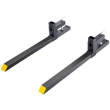 43 Inch Heavy Duty Pallet Forks with Adjustable Stabilizer bar Tractor Bucket Forks for Tractor Attachments