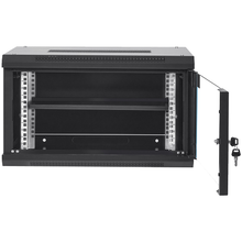 200 lbs Capacity 6U Wall Mount Server Cabinet with Locking Glass Door